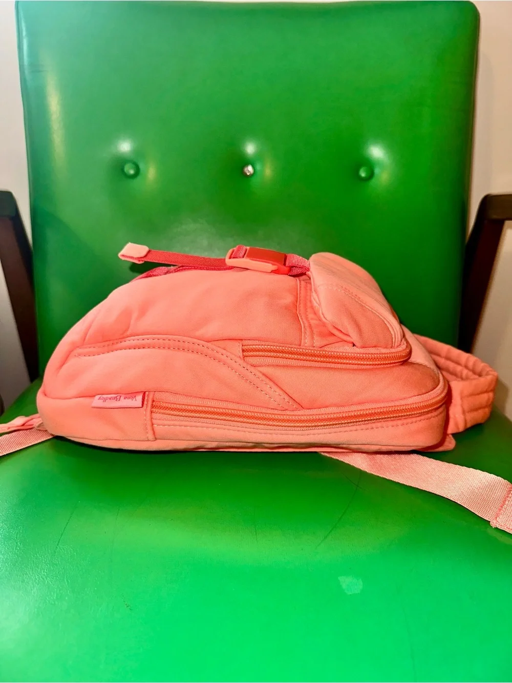 Vera Bradley Peach Crossbody Satchel with Adjustable Strap